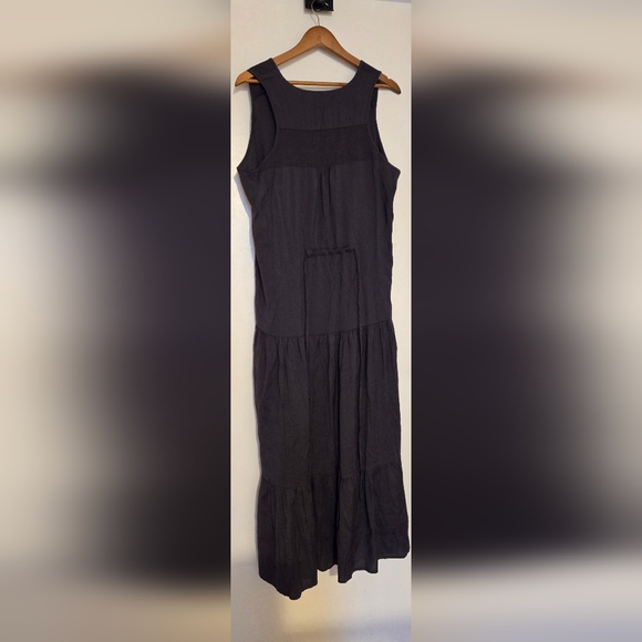 Denver Hayes. Size Large. Charcoal colored Sundress. Unlined. Drawstring back. - Picture 6 of 9